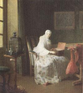 Jean Baptiste Simeon Chardin The Bird-Organ (mk05) oil painting image